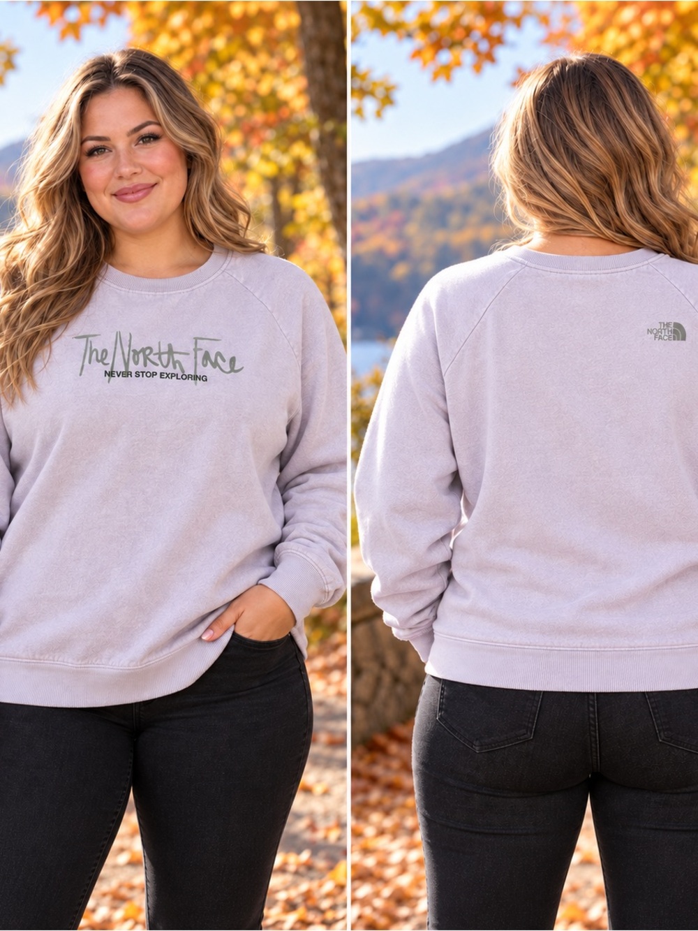 The North Face XL Women's Lavender Crewneck Pullover Sweatshirt